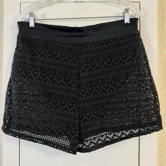 Women's Swim Shorts Lace Hollow Swimsuit Bottoms Mid Rise Board Shorts 2XL - Picture 10 of 10